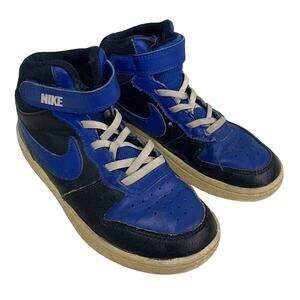 Nike 2020 Kids Boys Size 13.5 Faux Leather Upper High Top Tennis Athletic Shoes